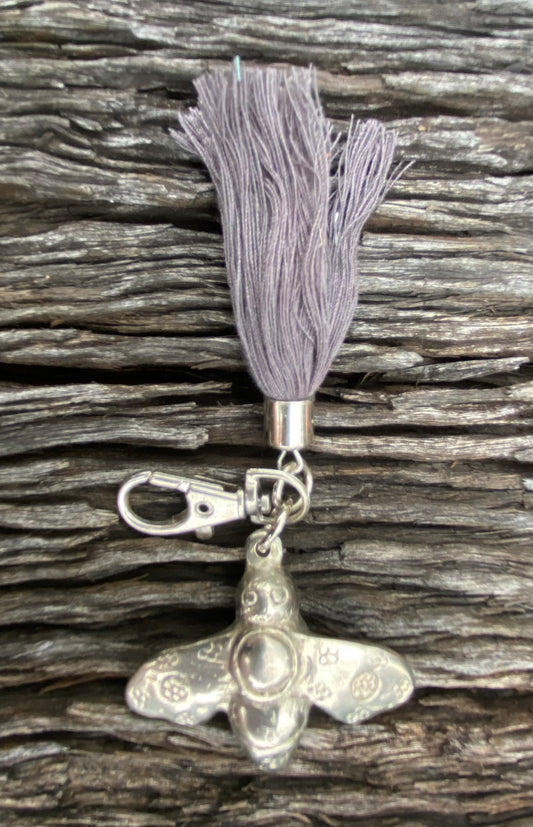Bee Keychain - Grey