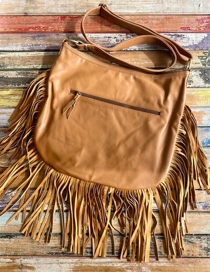 Sunflower Tassel Bag - Vintage Tan