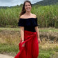 Eliana Maxi Skirt - Ruby Red