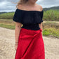 Eliana Maxi Skirt - Ruby Red