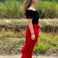 Eliana Maxi Skirt - Ruby Red
