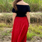 Eliana Maxi Skirt - Ruby Red