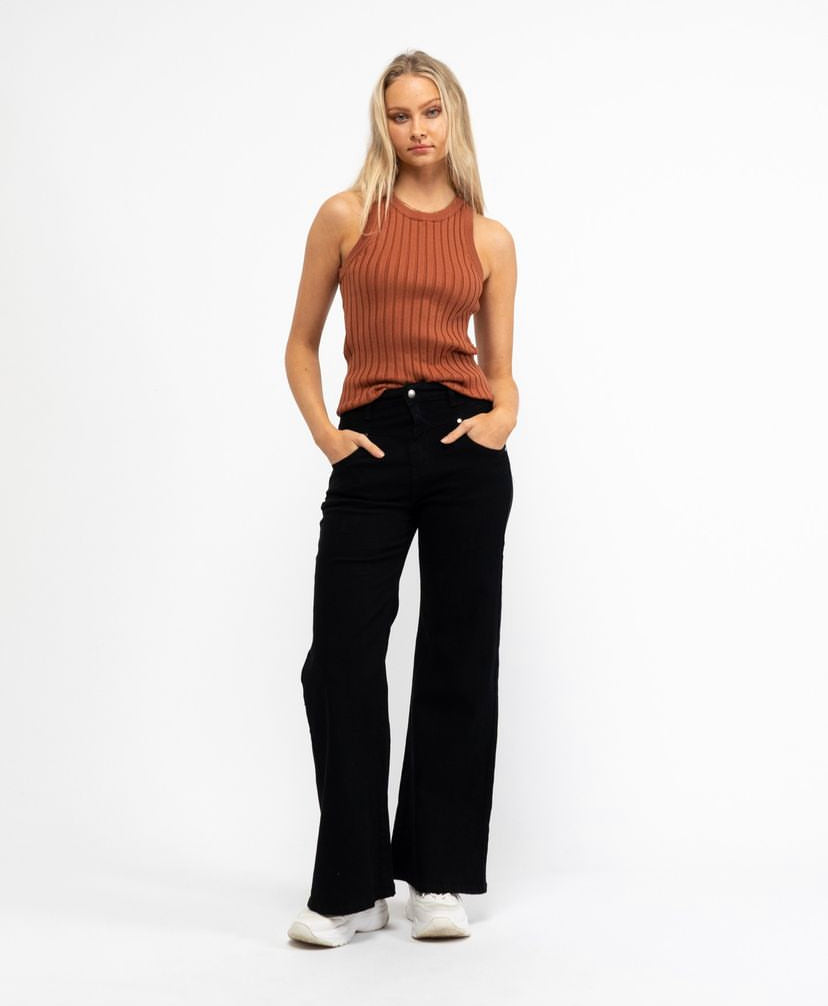 Ribbed Knit Top - Copper