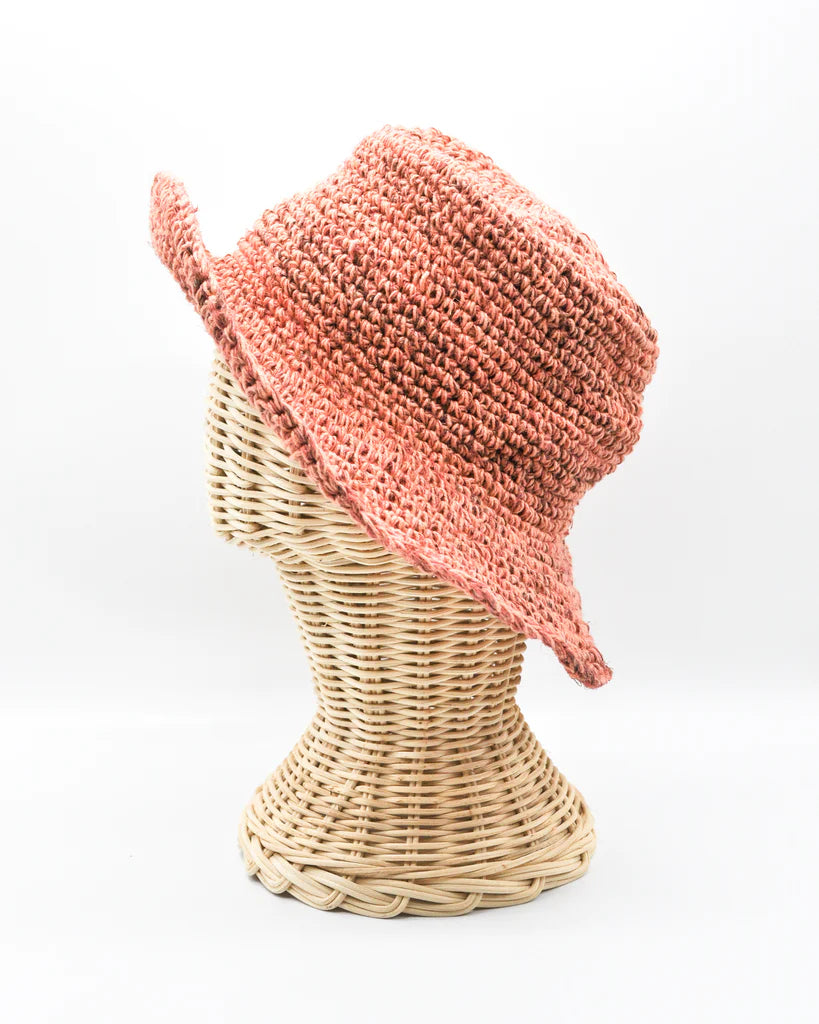 Peggy Hemp Bucket Hat - Peony