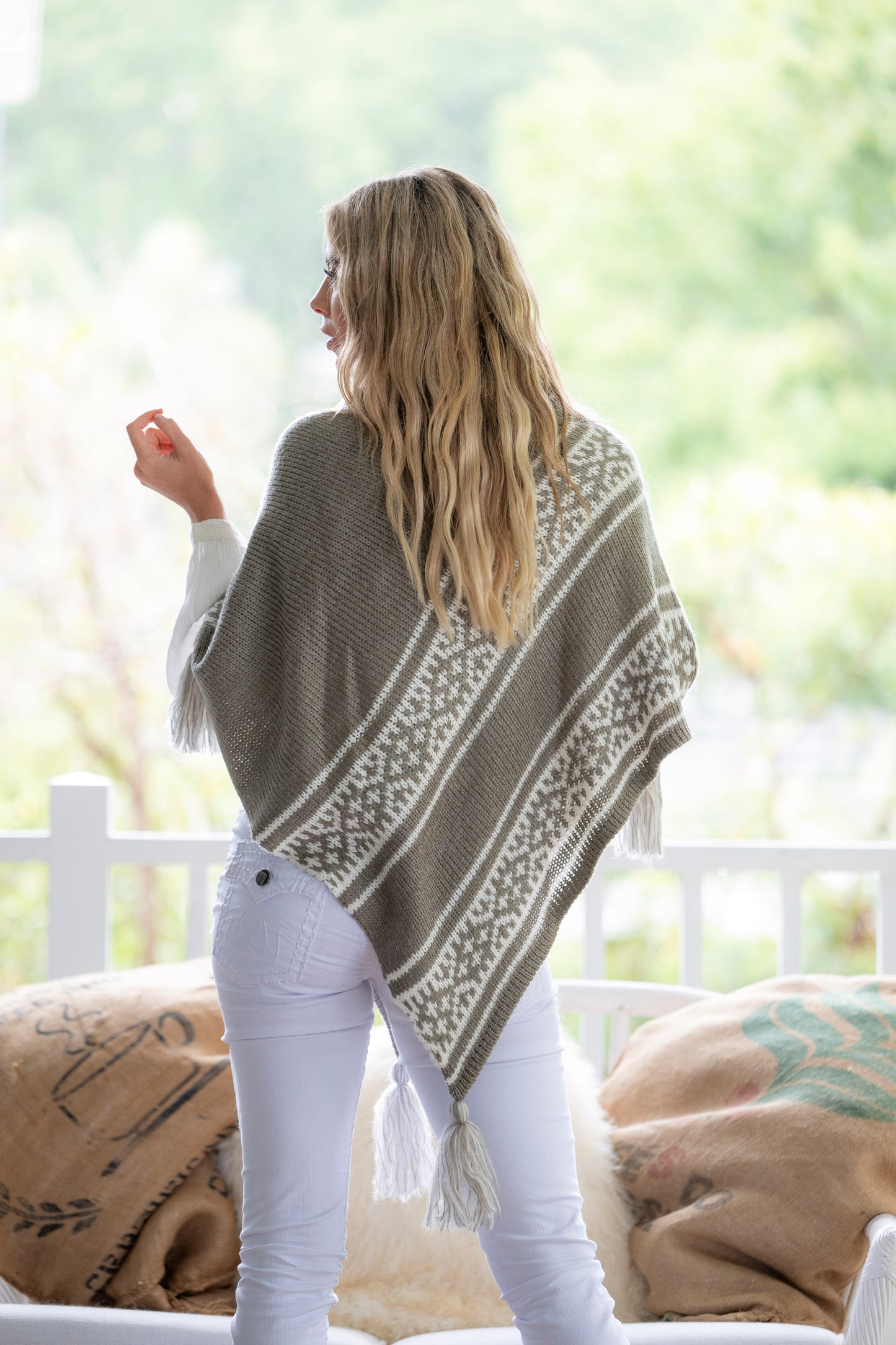 Taupe Poncho