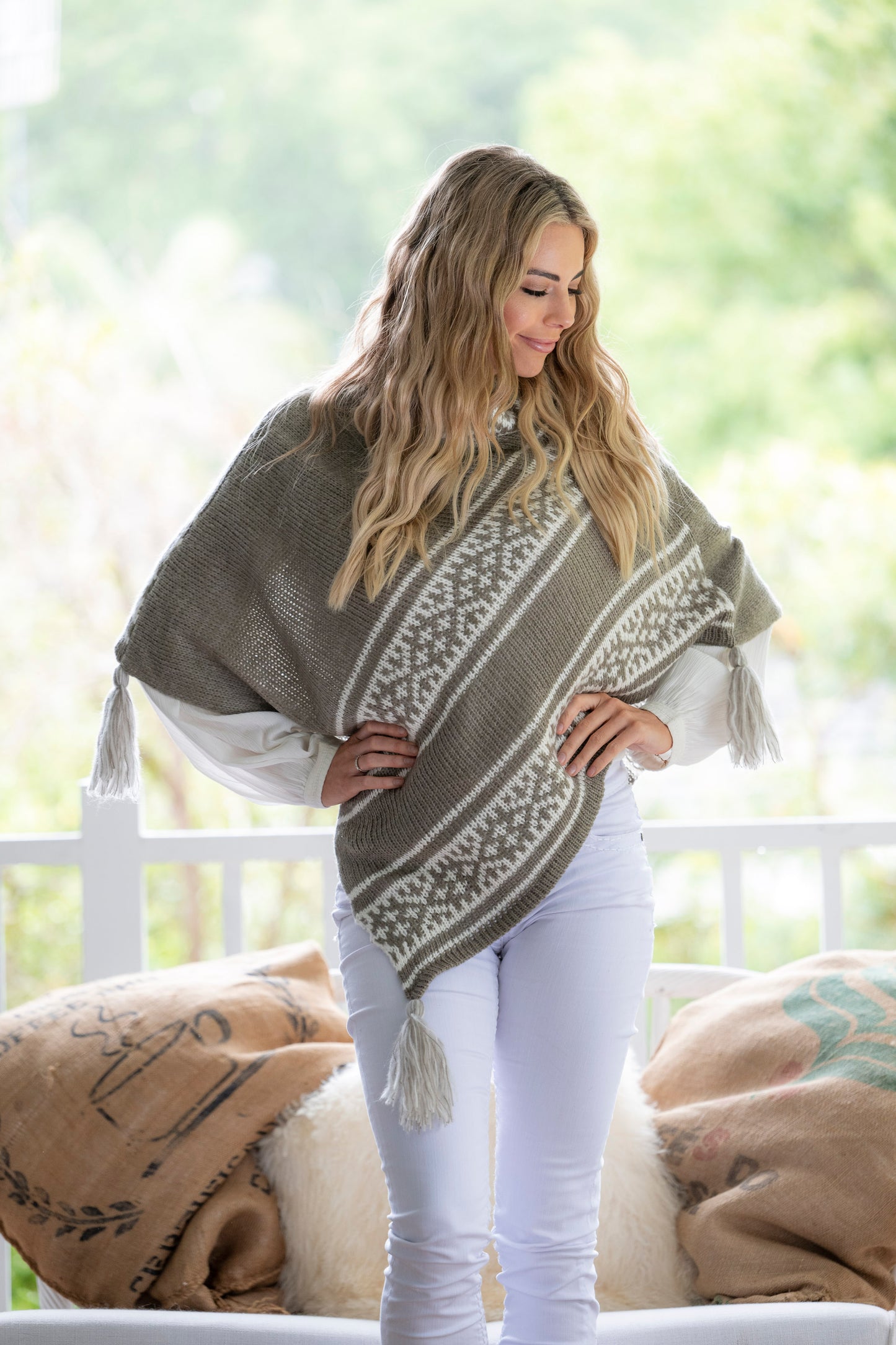 Taupe Poncho